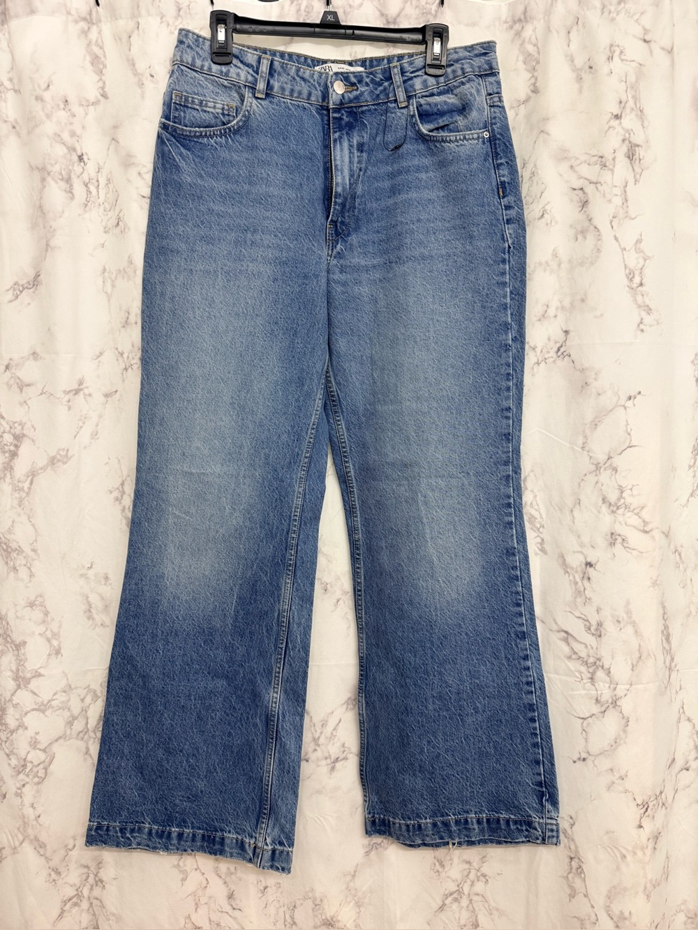 Zara Wide-Leg Jeans in Medium Blue Wash